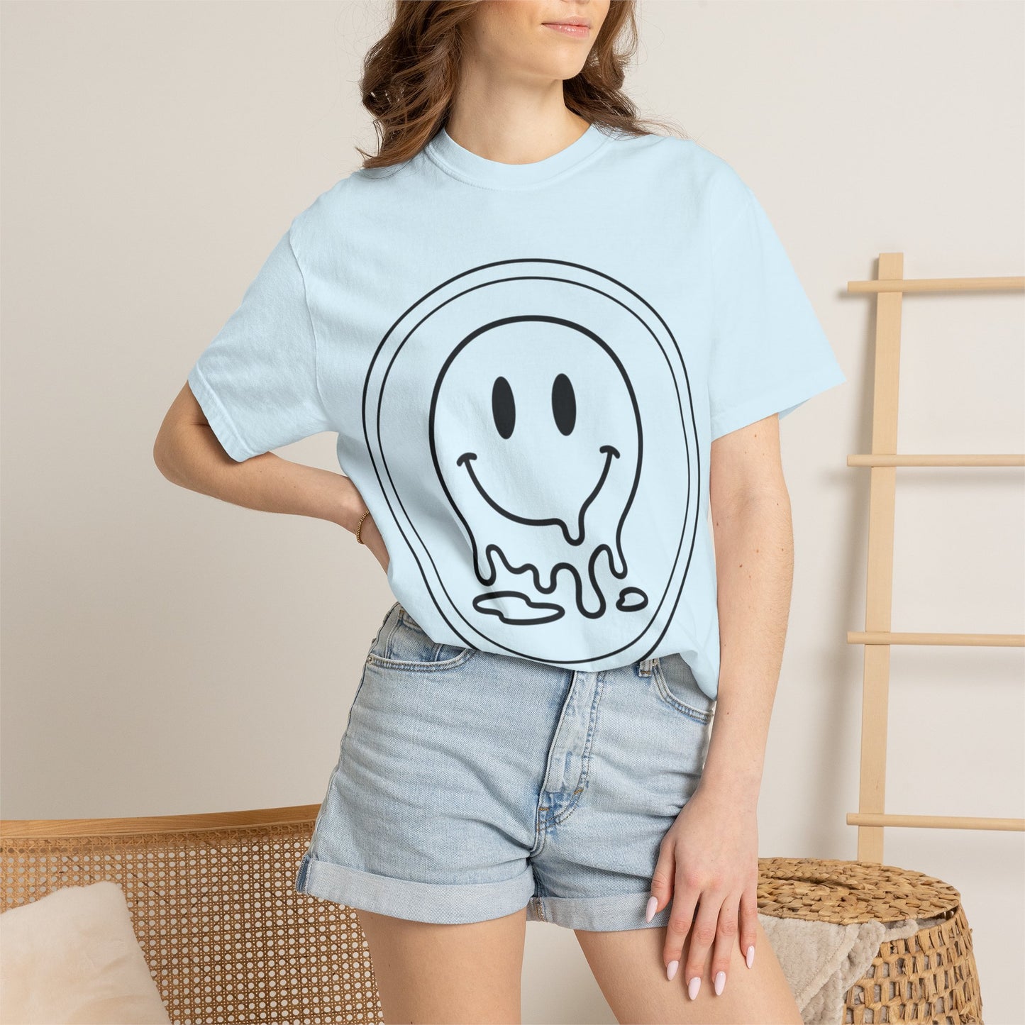 Smiley Melt T-Shirt — Dripping Smiley Graphic Tee