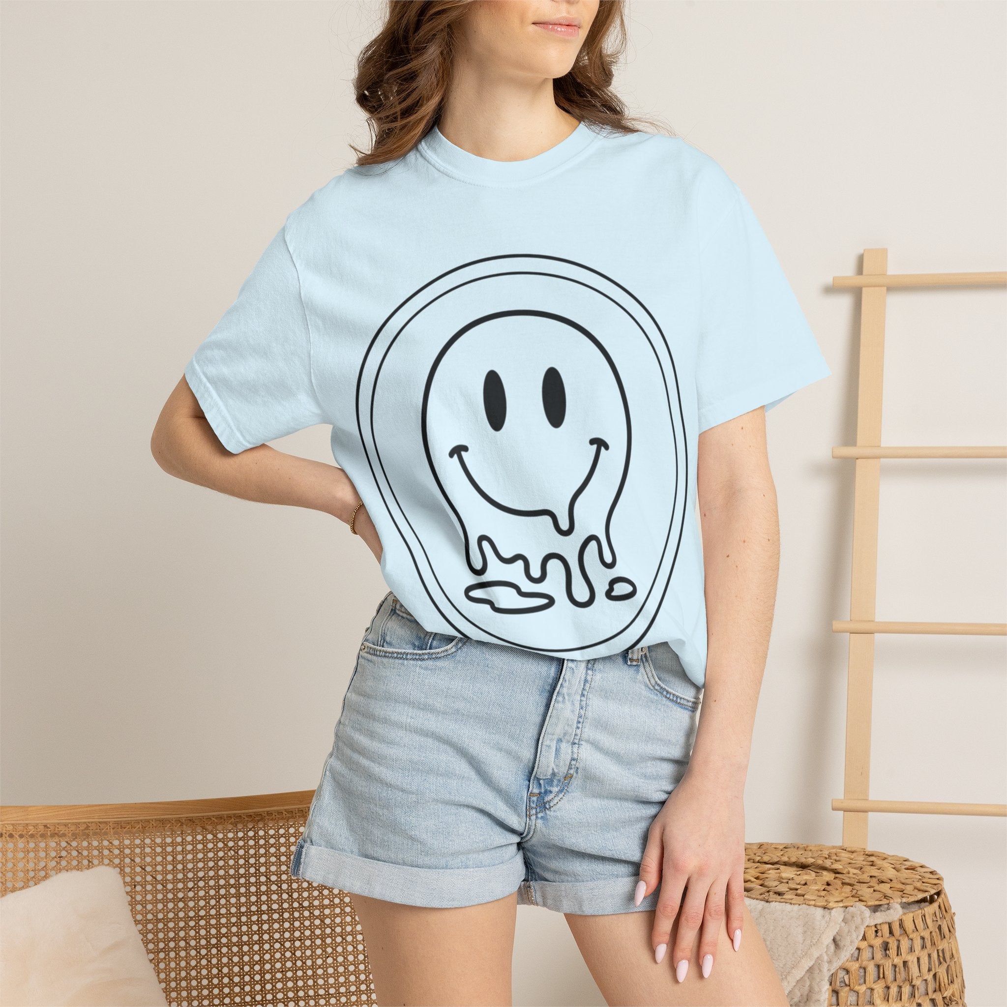 Smiley Melt T-Shirt — Dripping Smiley Graphic Tee