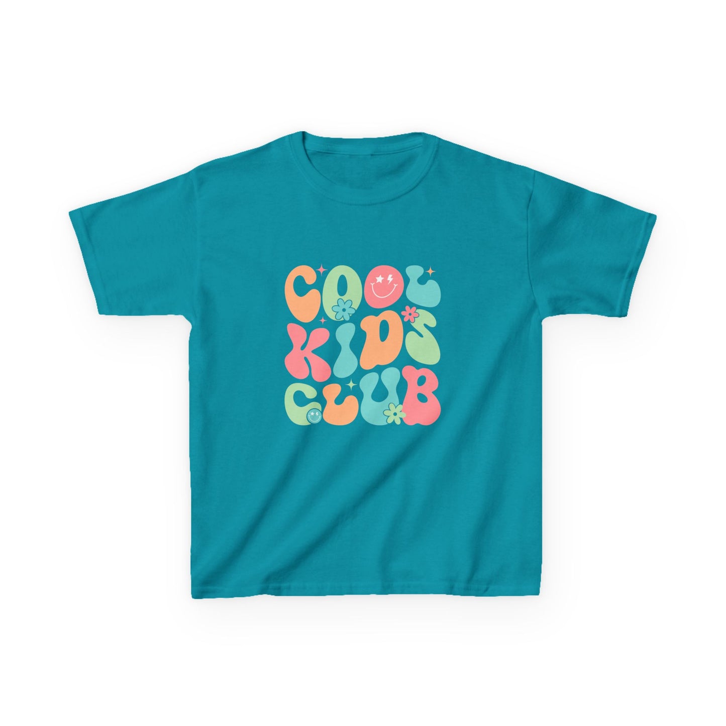 Kids Tee — "Cool Kid Club" Retro Bubble Letter Graphic