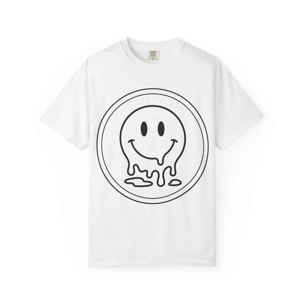 Smiley Melt T-Shirt — Dripping Smiley Graphic Tee