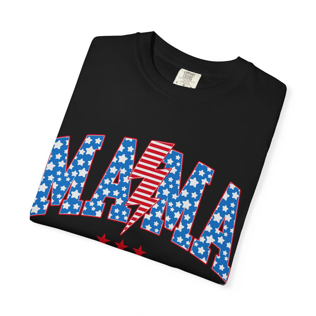 USA 'MAMA' Lightning Bolt T-Shirt — Patriotic Mother's Day Tee