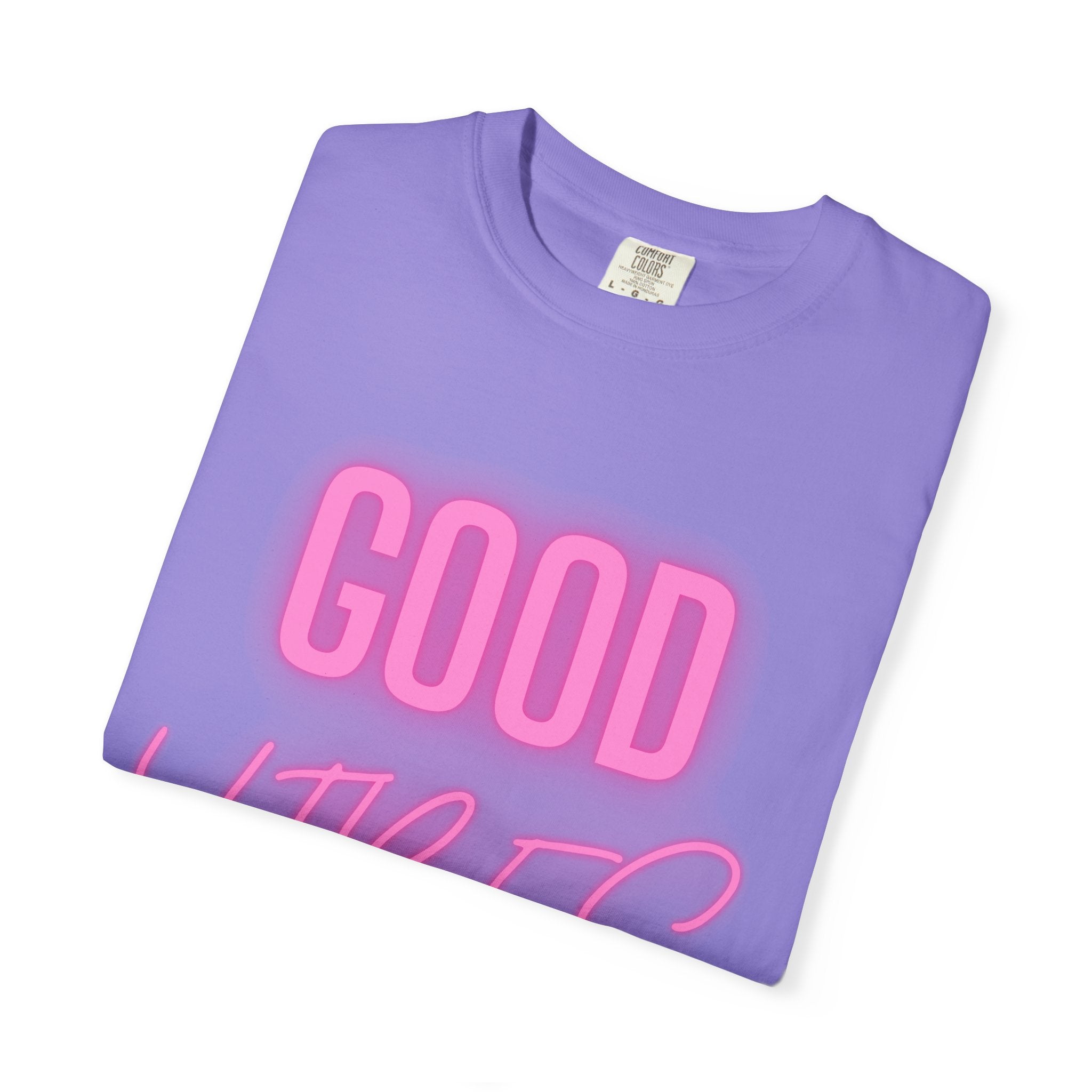 Good Vibes T-Shirt — Retro Pink Neon Graphic Tee