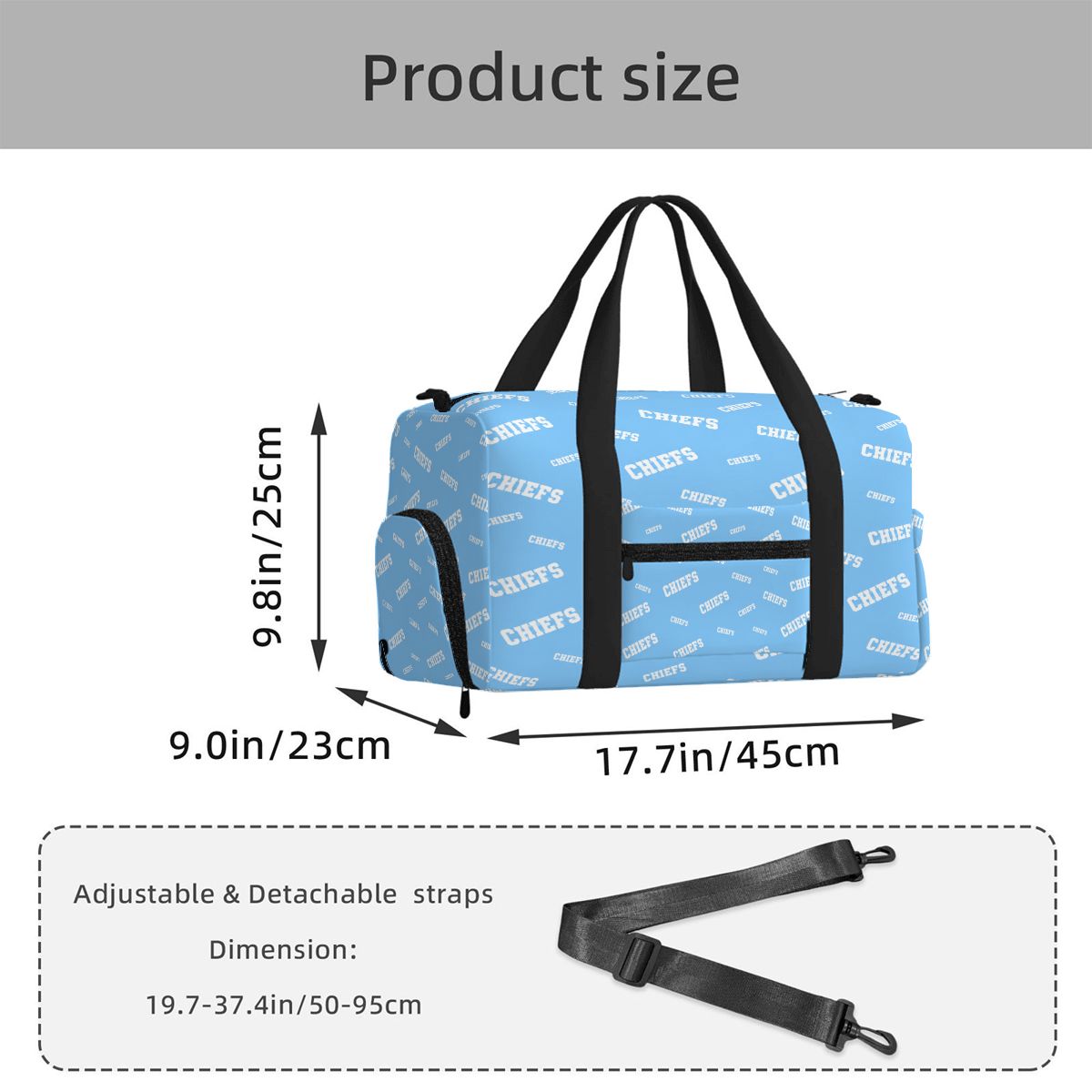 Gym Bag with Shoe Compartment CHIEFS