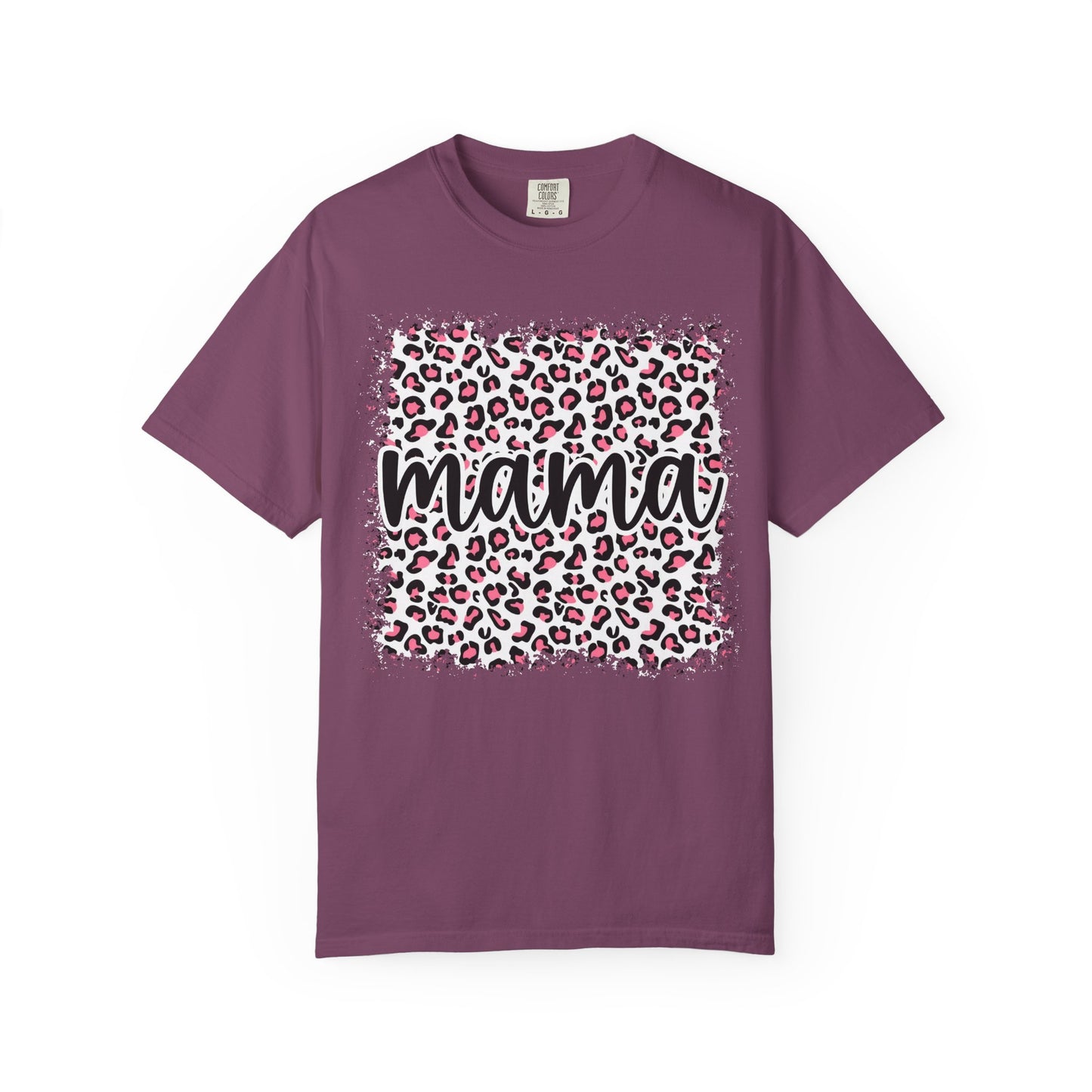 Mama Leopard Print T-Shirt – Floral Pink Cheetah Graphic Tee for Moms