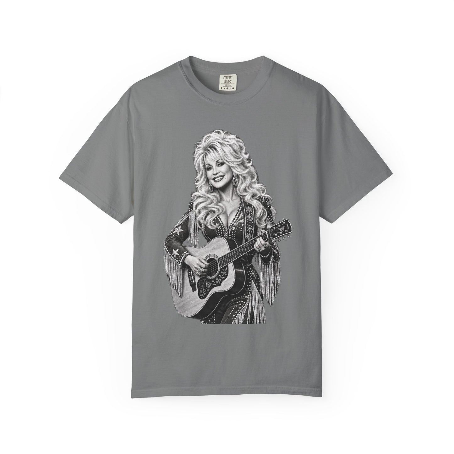 Country Singer Portrait T-Shirt - Acoustic Guitar Graphic Tee