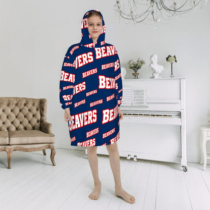 Blanket Hoodie for Kids Beavers