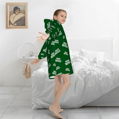 Blanket Hoodie for Kids GREEN DEVILS