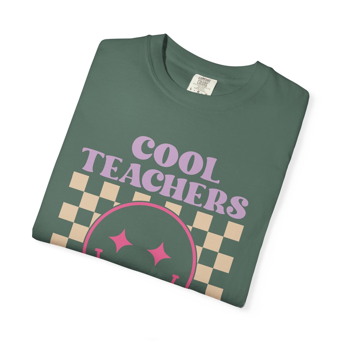 Cool Teachers Club T-Shirt — Retro Checkerboard Smiley Teacher Tee