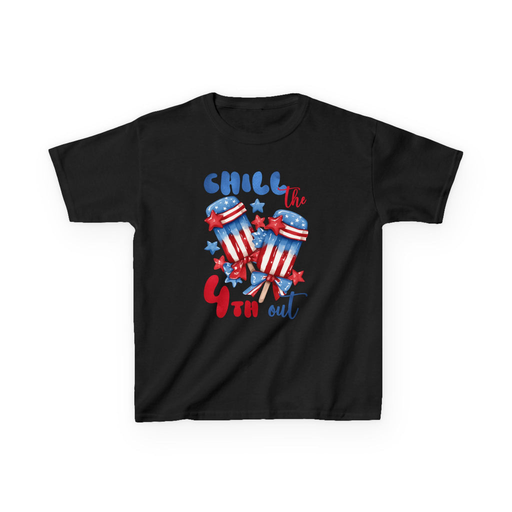 Kids Tee — "Chill the 4th Out" Patriotic Firecracker Fourth of July Shirt