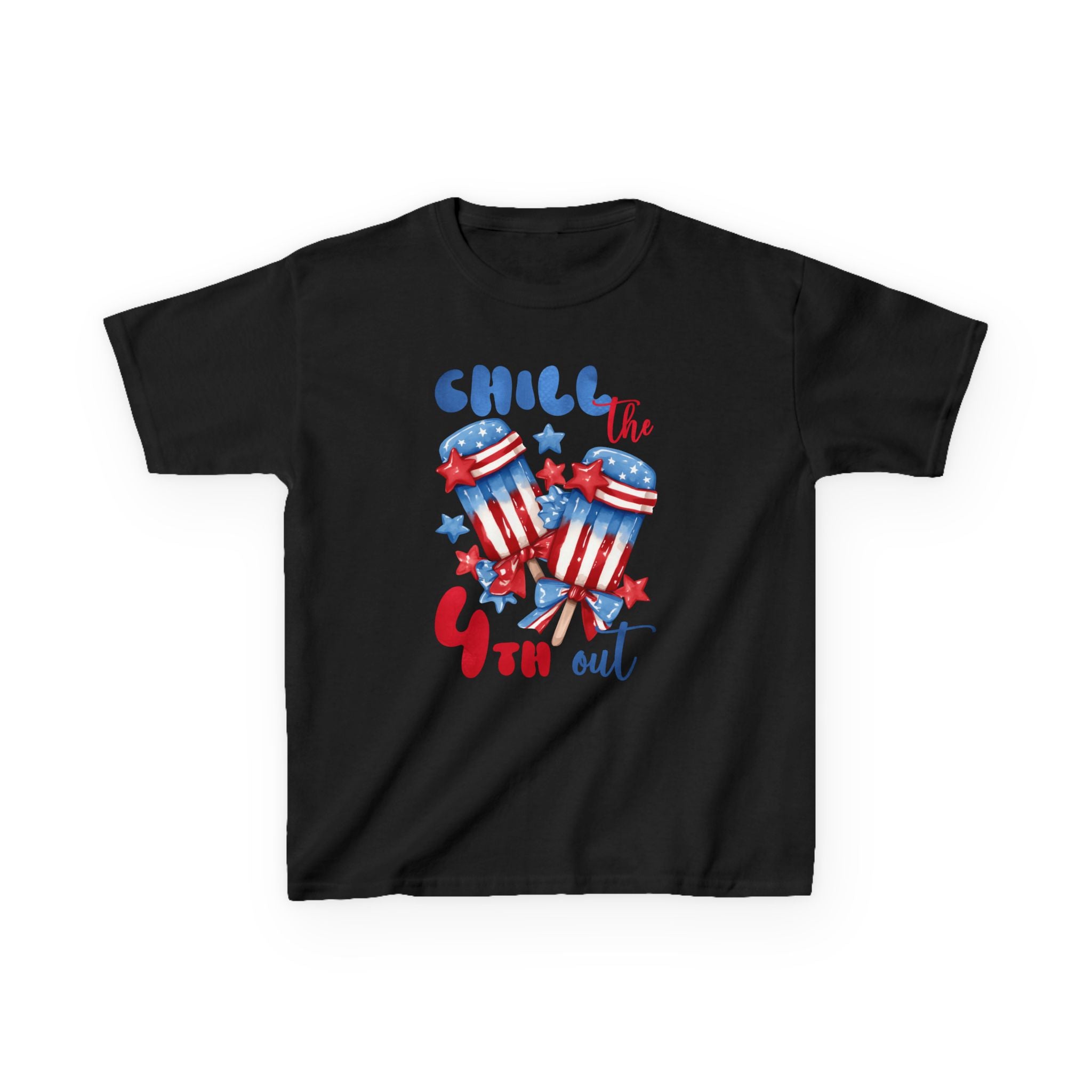 Kids Tee — "Chill the 4th Out" Patriotic Firecracker Fourth of July Shirt