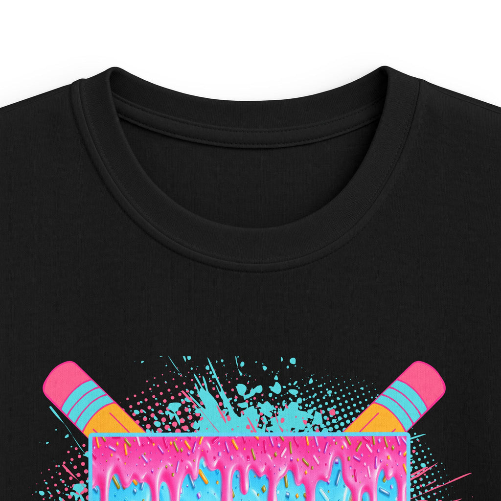 3rd Grade Vibes Kids T-Shirt — Colorful Back-to-School Design (Pencils & Drip)