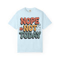 Nope Not Today T‑Shirt — Retro Cozy Graphic Tee with Cat & Coffee