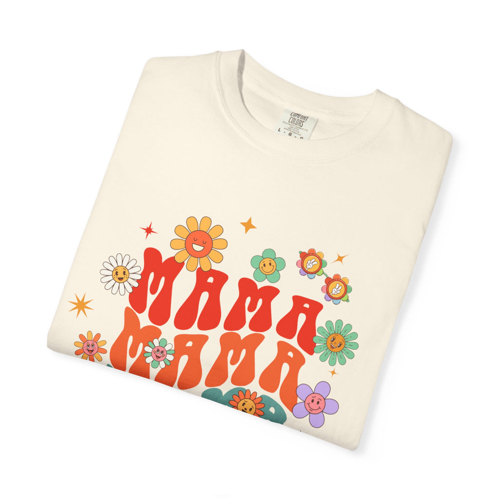Mama Vibes Floral Retro T-Shirt — Vintage 70s Style Mother’s Day Tee