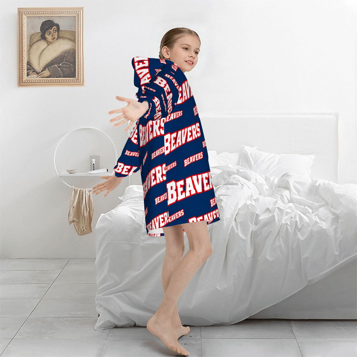 Blanket Hoodie for Kids Beavers