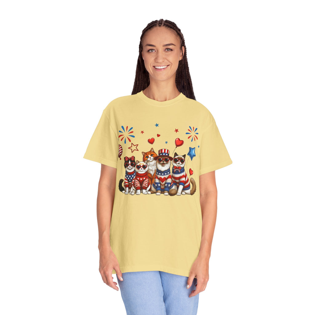 Patriotic Cats 4th of July T-Shirt