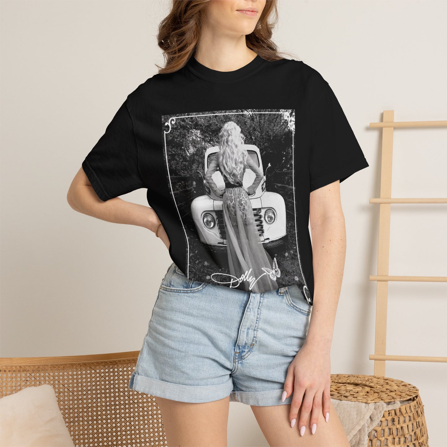 Vintage Glam Tee — 'Dancing in Heels' Photo Graphic T-Shirt