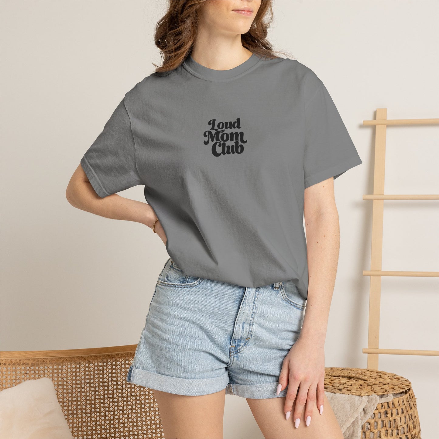 Soccer Mom T‑Shirt — "Loud Mom Club" Back Bow Graphic