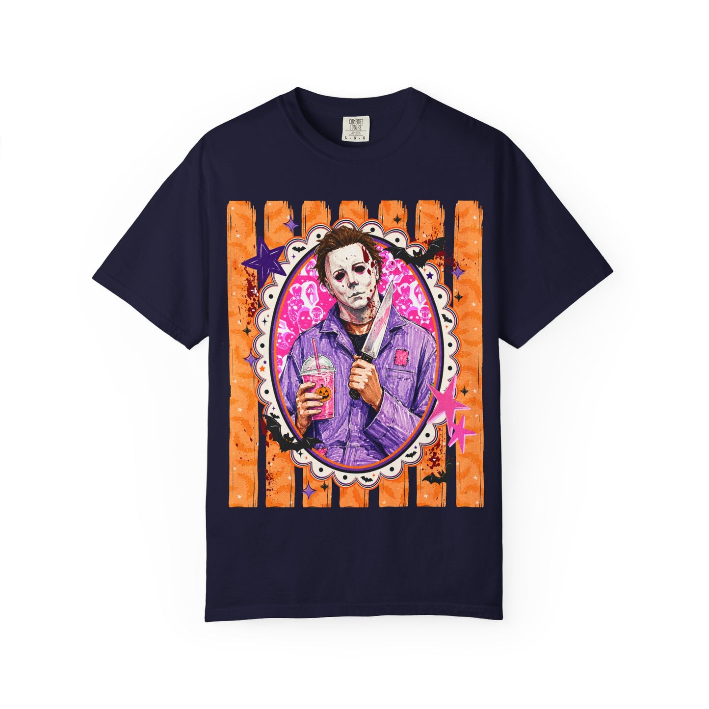 Horror Portrait T-Shirt — Retro Masked Killer Graphic Tee