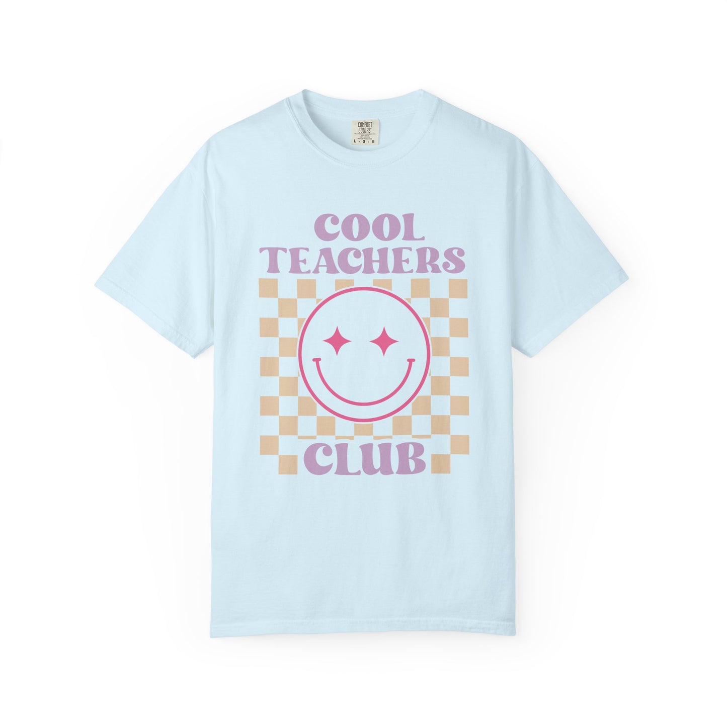 Cool Teachers Club T-Shirt — Retro Checkerboard Smiley Teacher Tee