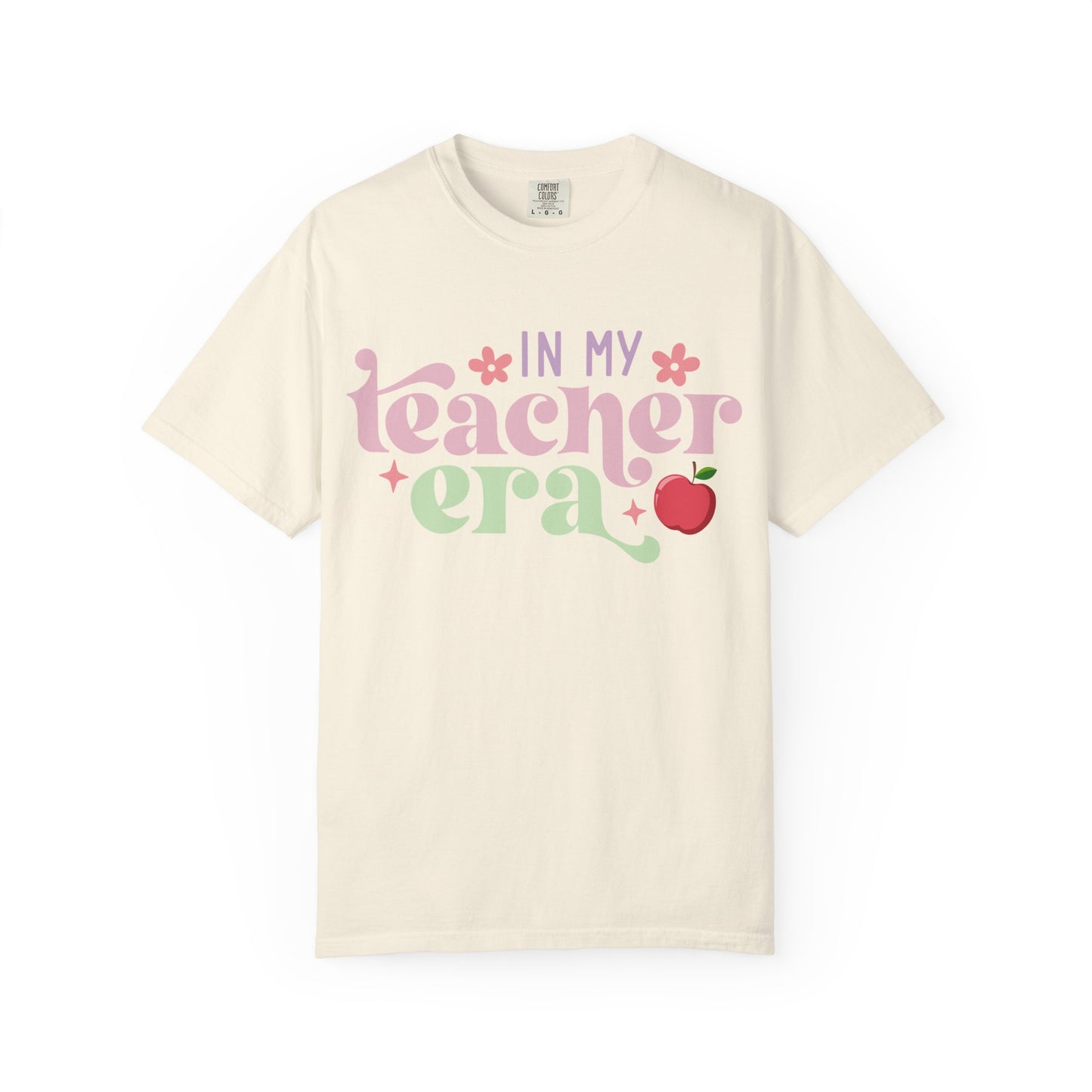 In My Teacher Era T-Shirt — Retro Floral Apple Teacher Tee