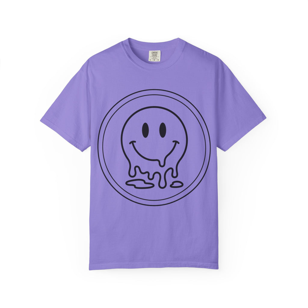 Smiley Melt T-Shirt — Dripping Smiley Graphic Tee