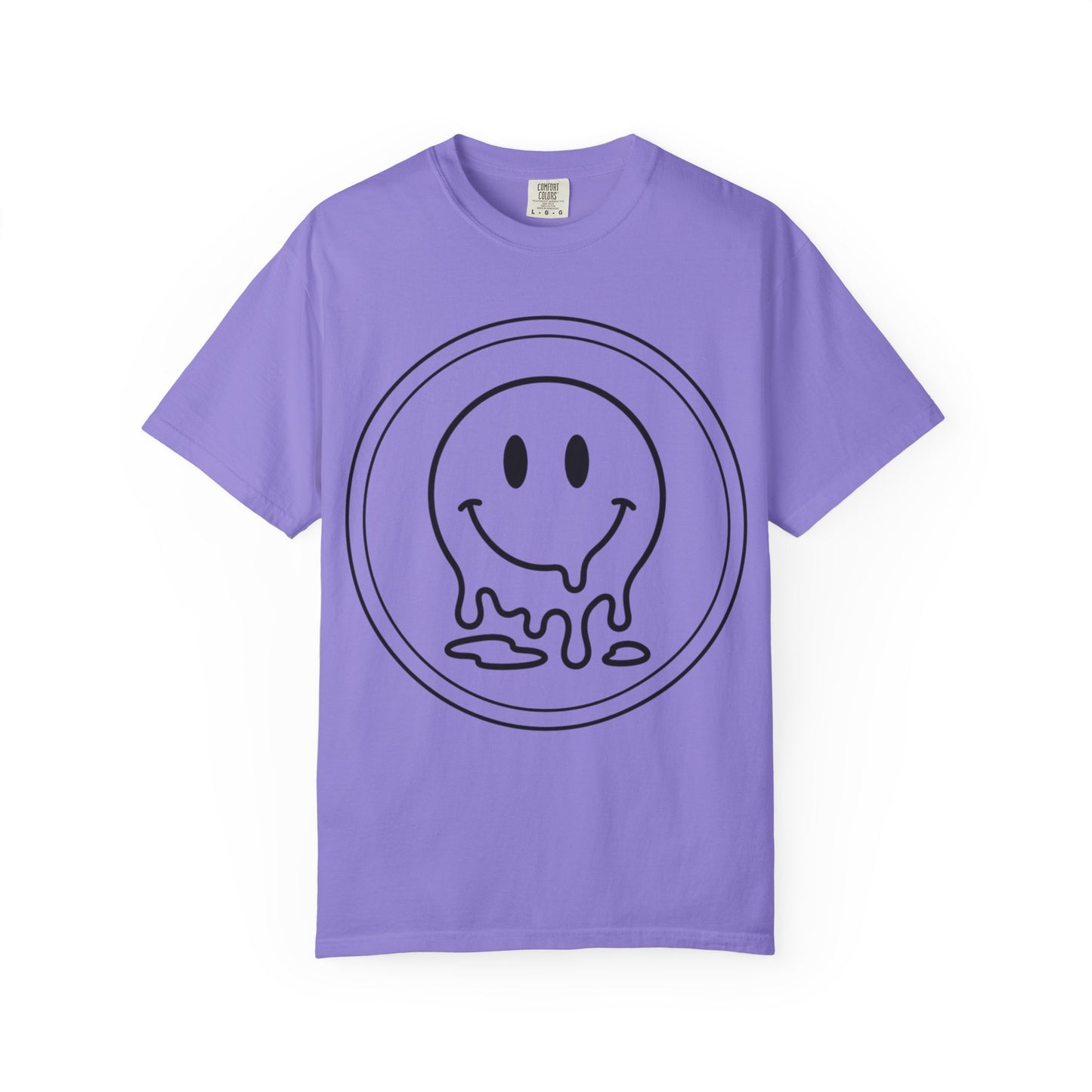Smiley Melt T-Shirt — Dripping Smiley Graphic Tee