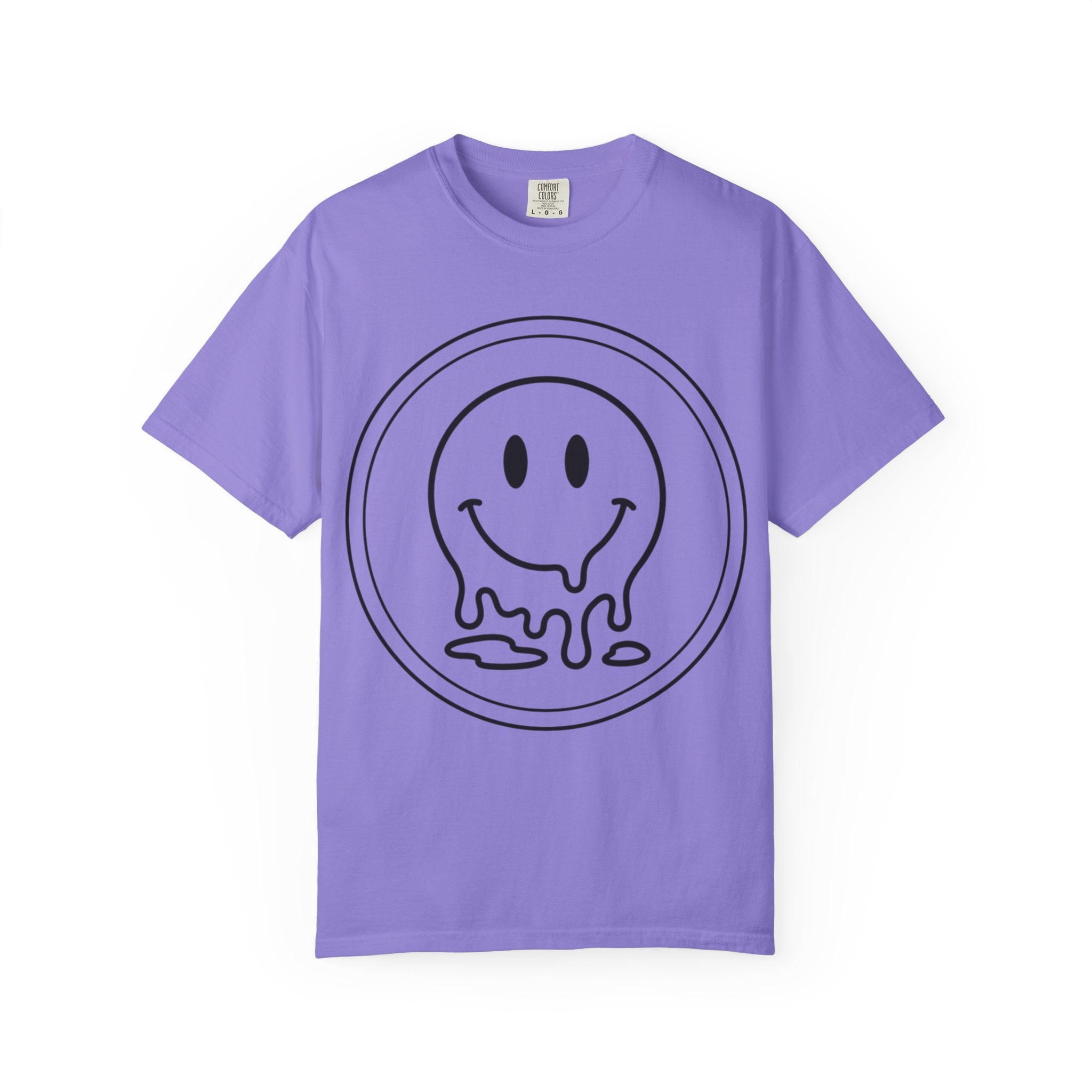 Smiley Melt T-Shirt — Dripping Smiley Graphic Tee