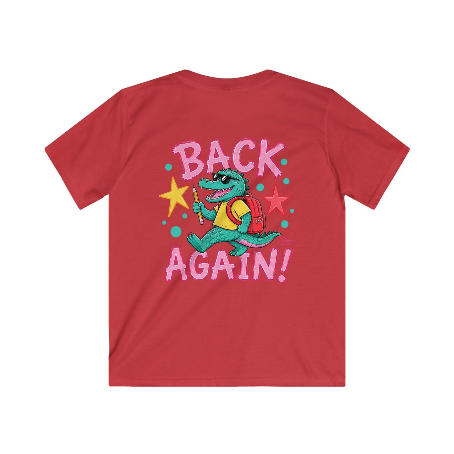 Kids Tee — "Guess Who's Back / Back Again" Crocodile School Return Shirt