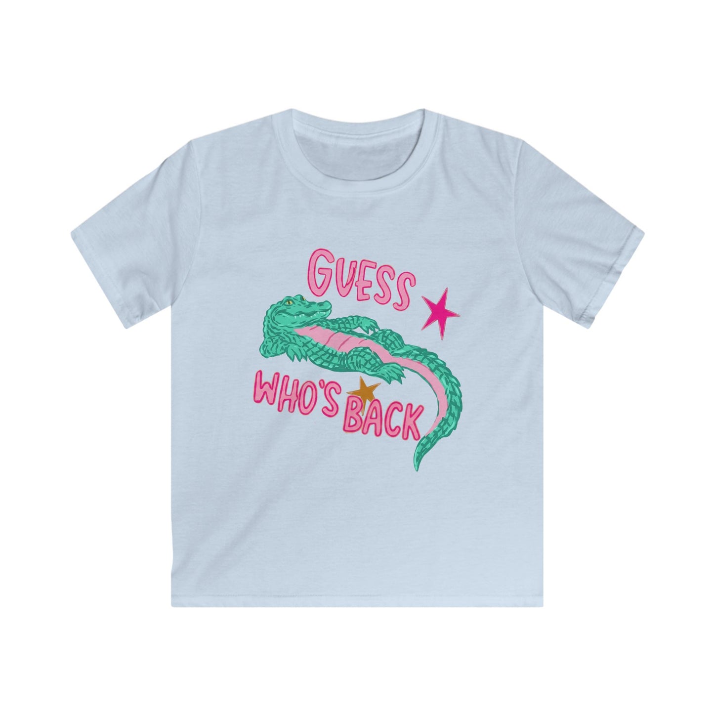 Kids Tee — 'Guess Who's Back' Crocodile Graphic Shirt