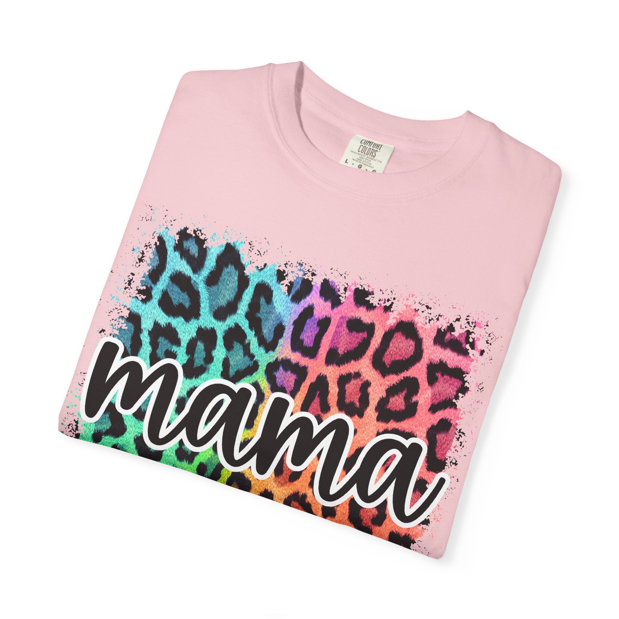 Mama Rainbow Leopard Graphic Tee