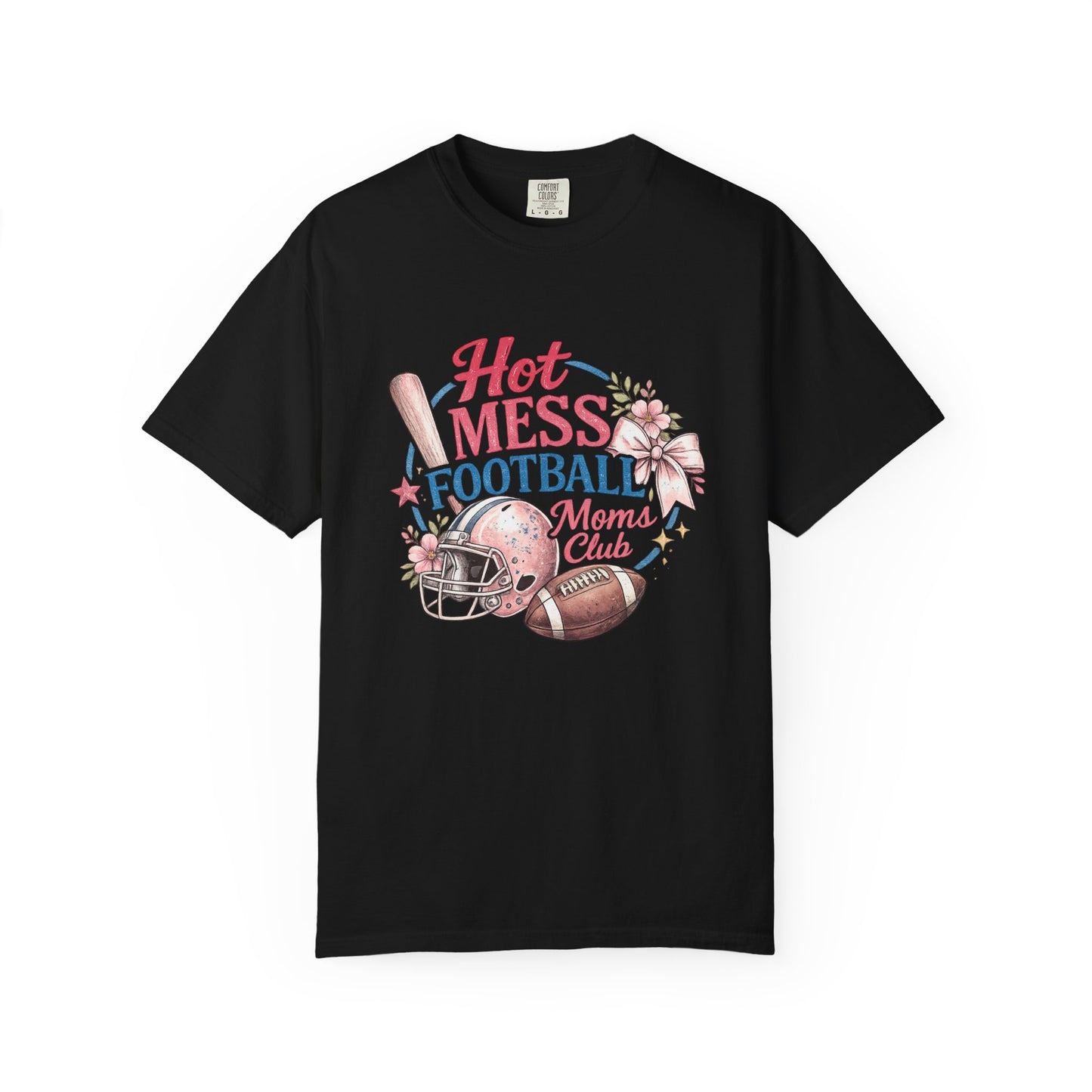 Hot Mess Football Moms Club T-Shirt