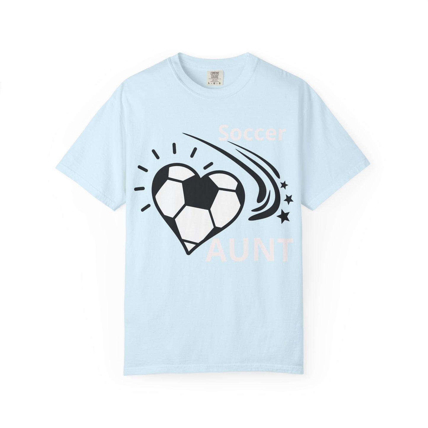 Soccer Aunt T-Shirt — Heart Soccer Graphic Tee for Proud Aunts