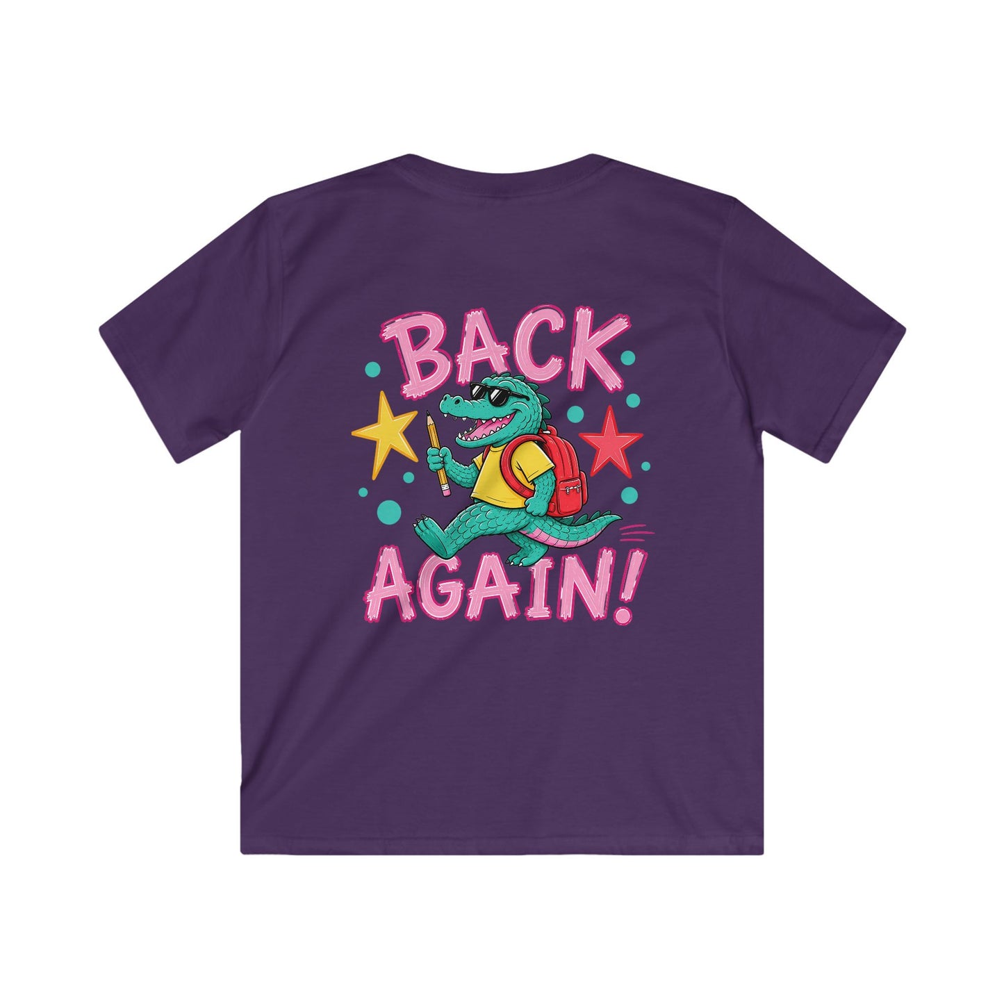 Kids Tee — "Guess Who's Back / Back Again" Crocodile School Return Shirt
