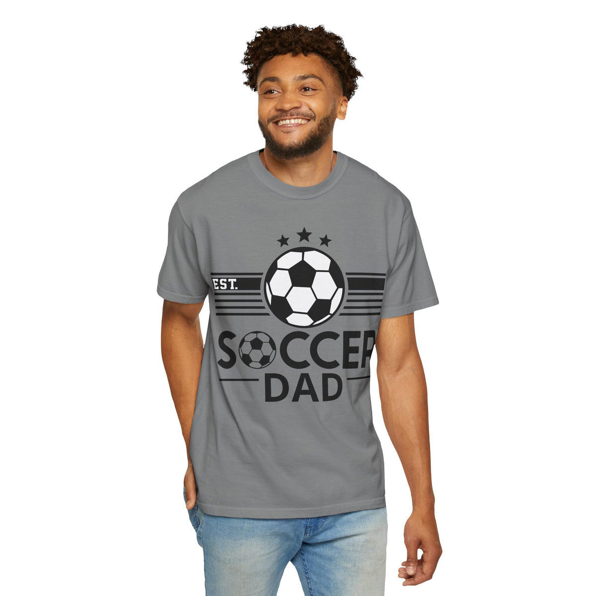 Soccer Dad T-Shirt — Vintage Soccer Ball Graphic Tee for Proud Dads