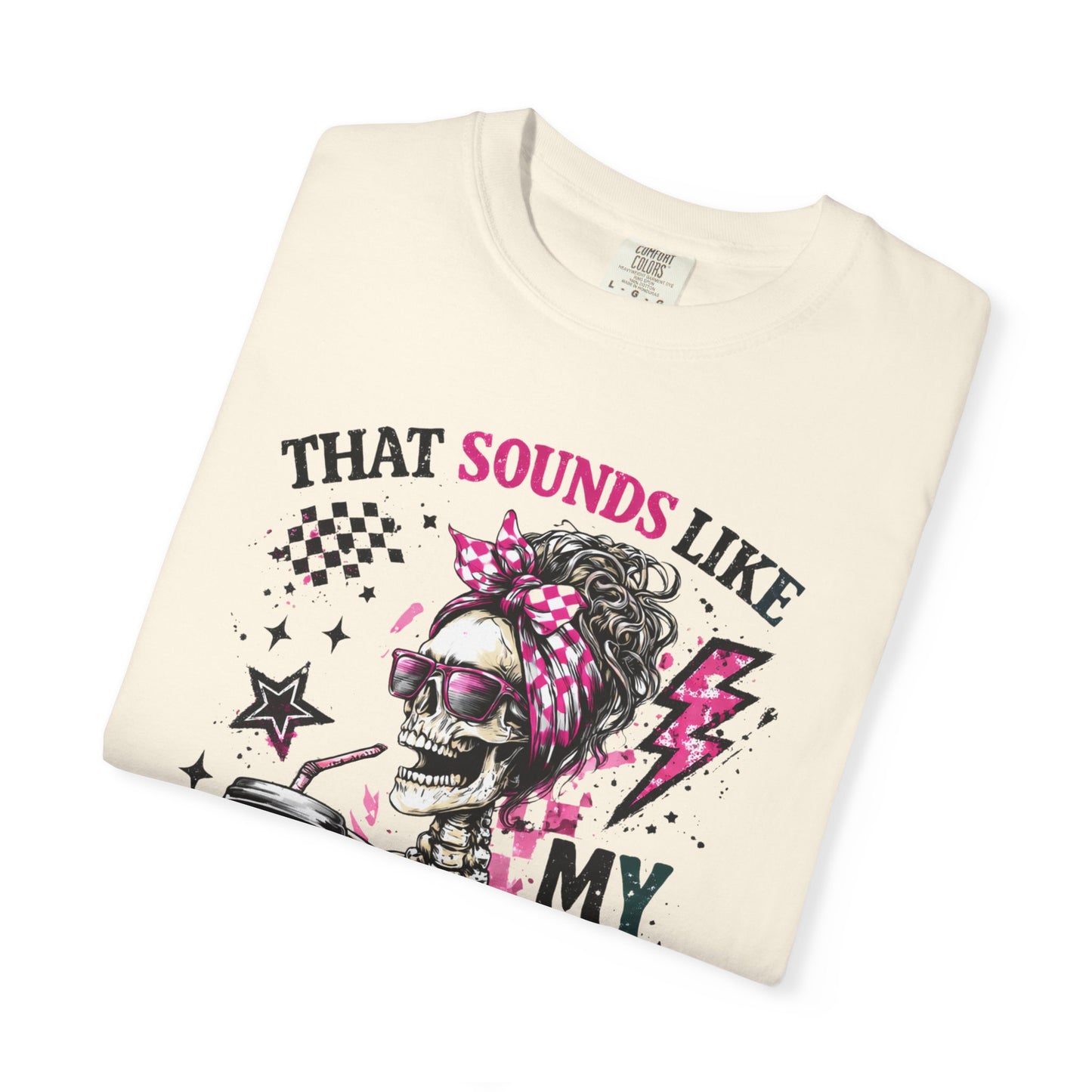 That Sounds Like My Husband's Problem T-Shirt — Funny Rockabilly Skull Graphic Tee for Wives