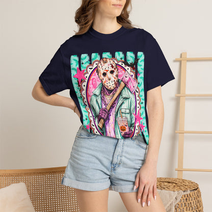 Hockey Mask Horror Graphic T-Shirt