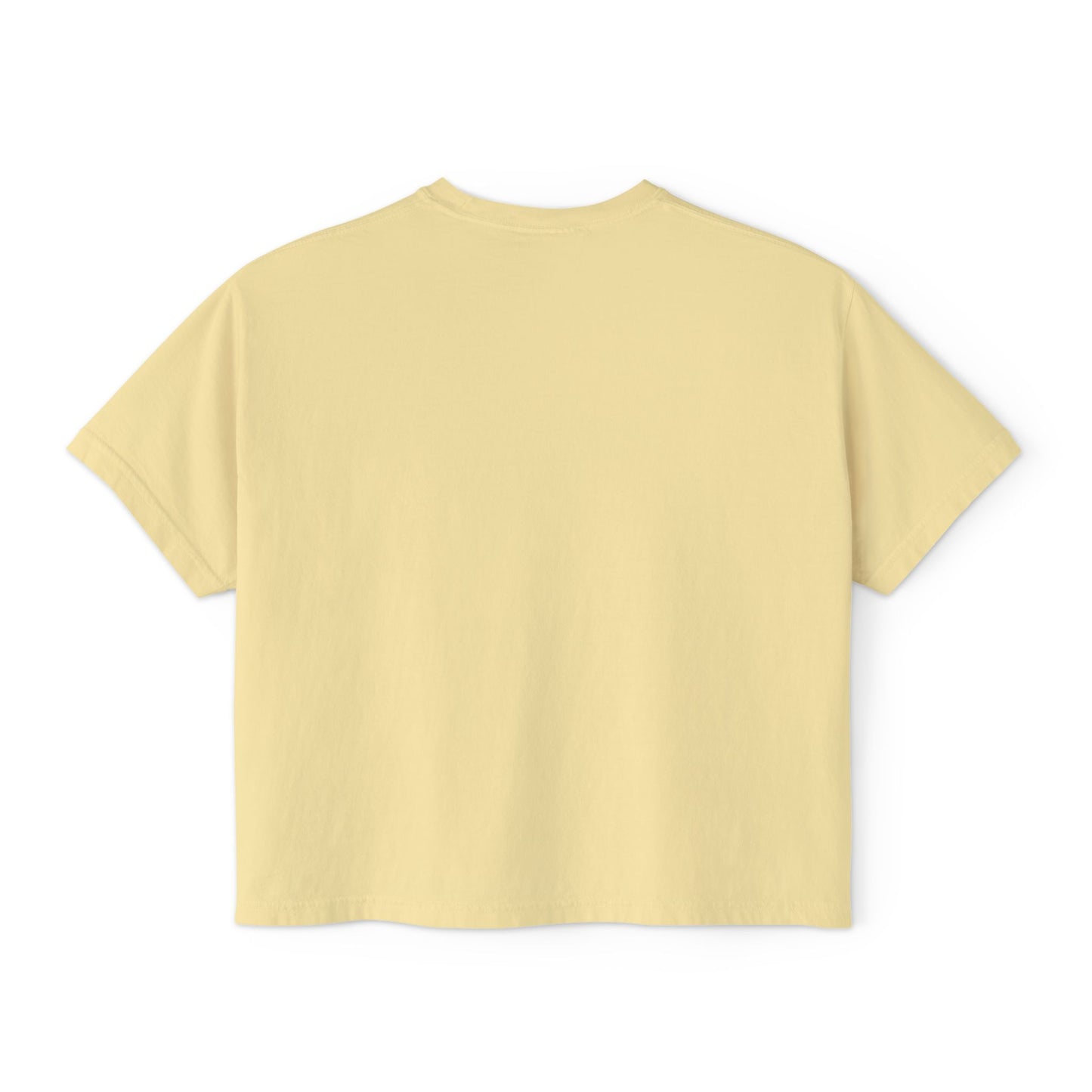Dolly Script Boxy Tee — Casual Signature Crop T‑Shirt