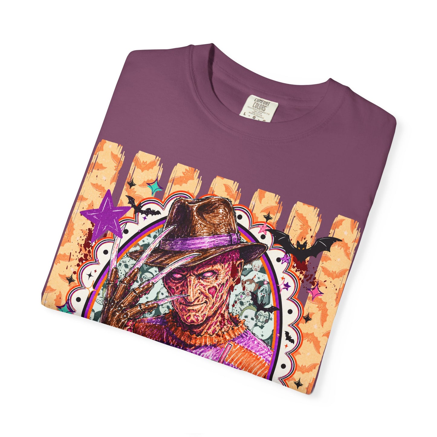 Freddy Krueger Halloween Graphic T‑Shirt — Retro Horror Portrait Tee