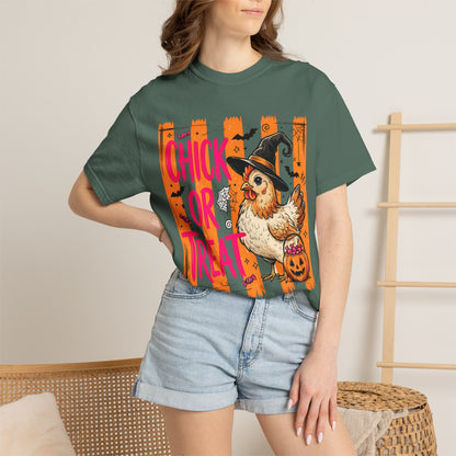 Halloween Chick Graphic T-Shirt "Chick or Treat"
