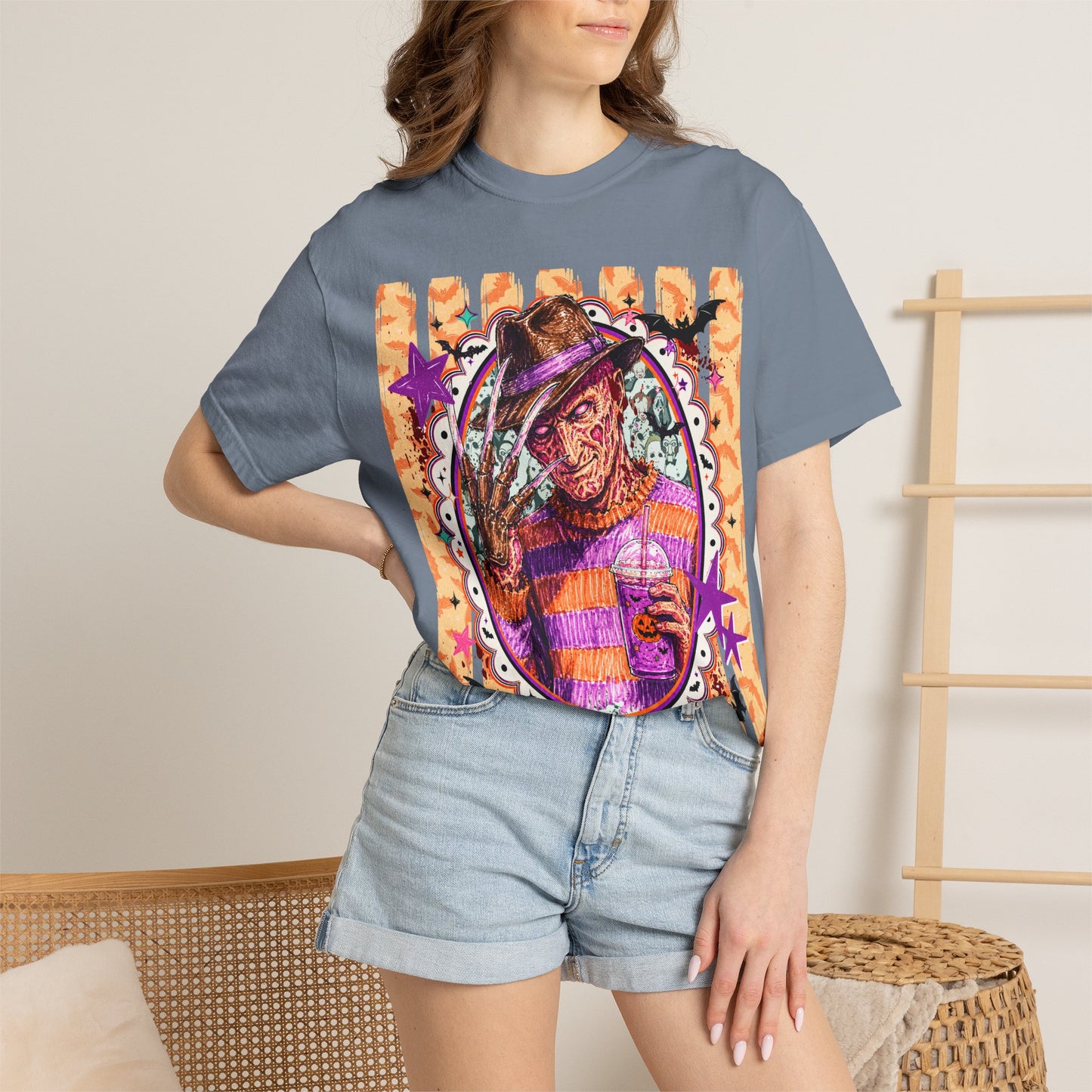 Freddy Krueger Halloween Graphic T‑Shirt — Retro Horror Portrait Tee