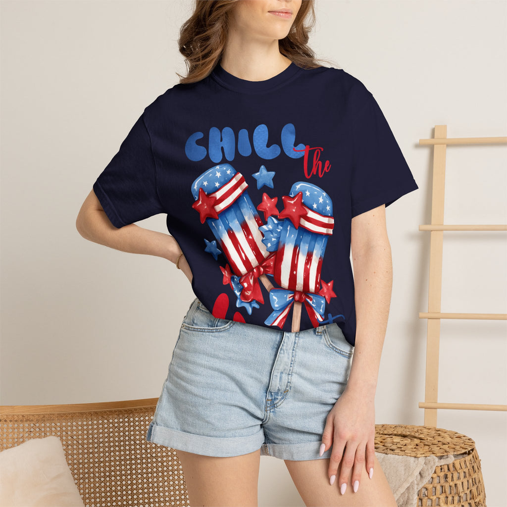 4th of July T-Shirt — "Chill the 4th Out" Patriotic Popsicle Tee