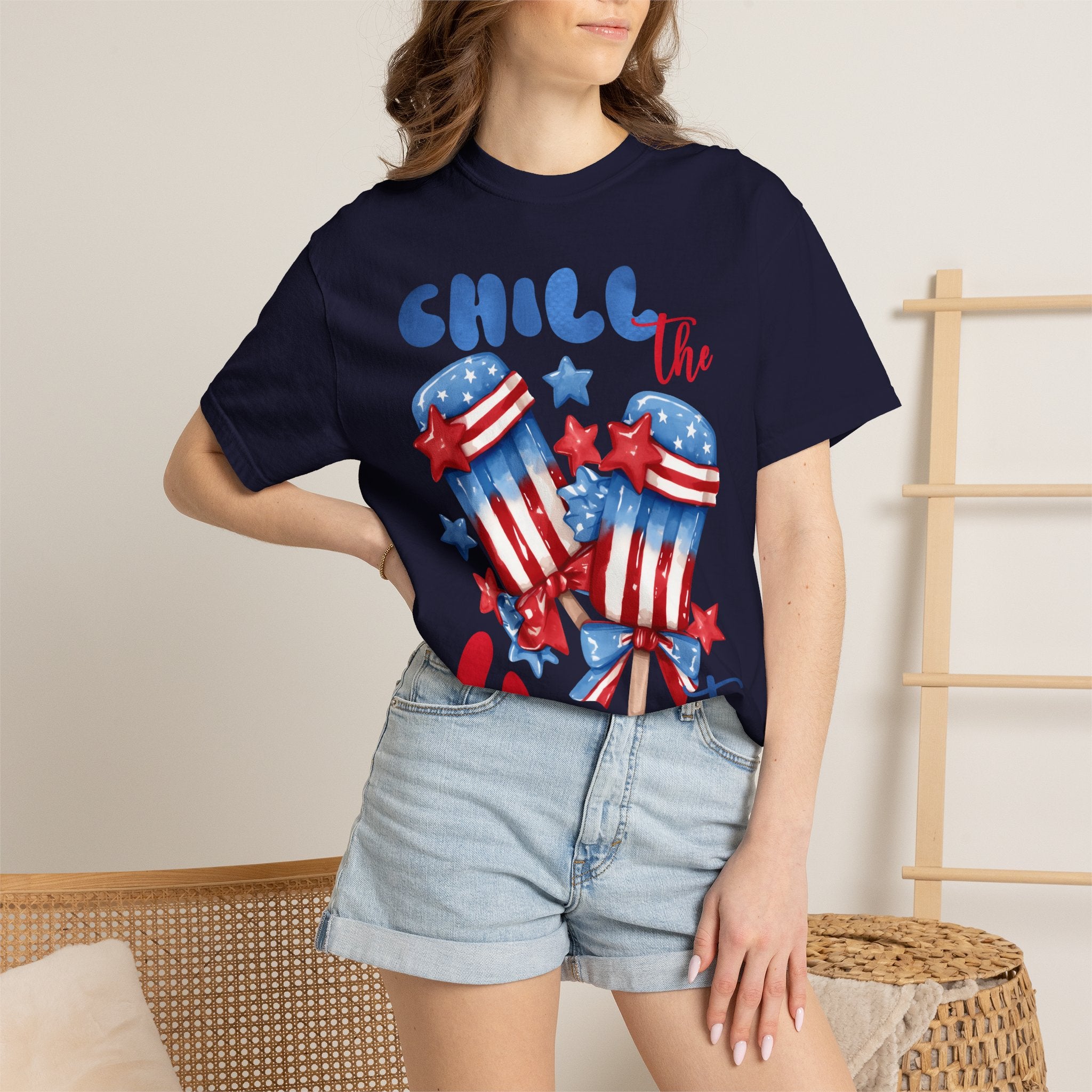 4th of July T-Shirt — "Chill the 4th Out" Patriotic Popsicle Tee