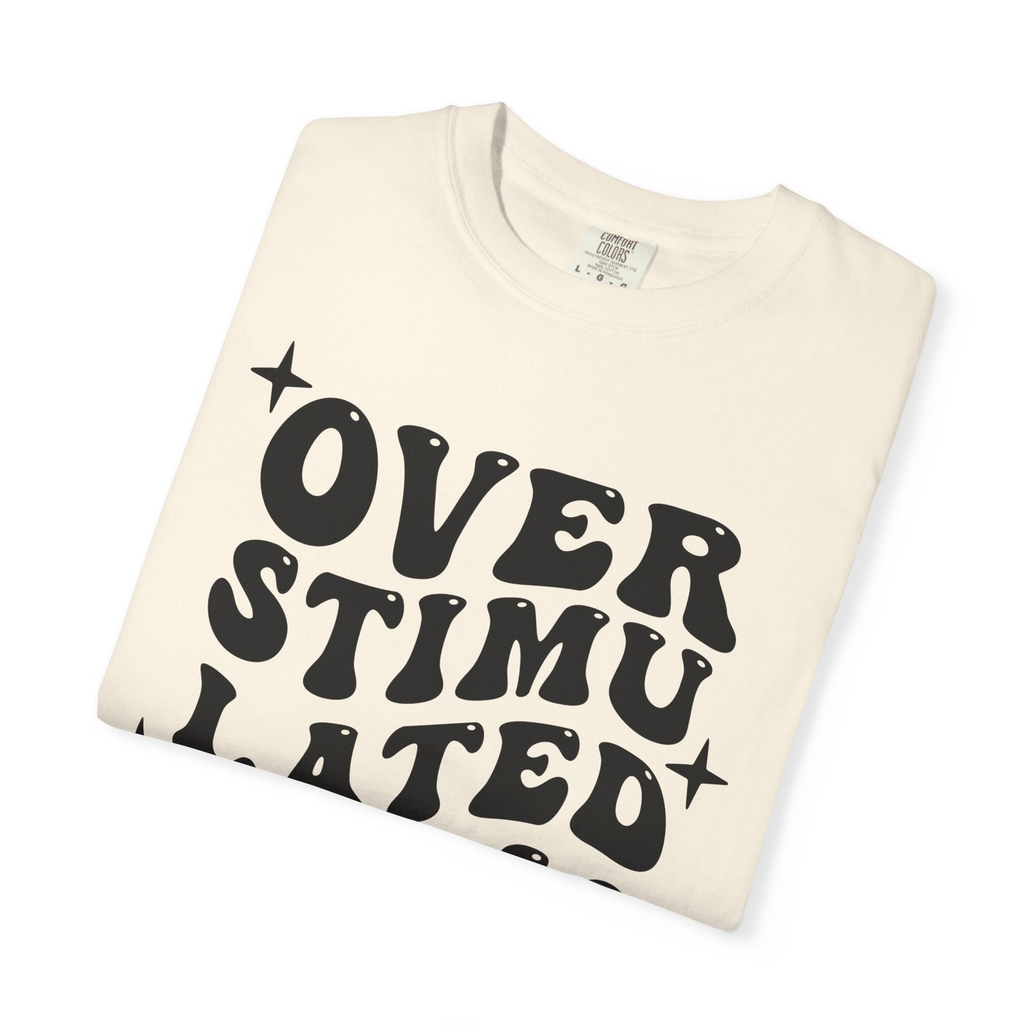 Overstimulated Moms Club T-Shirt — Retro Smile Graphic Tee for Busy Moms