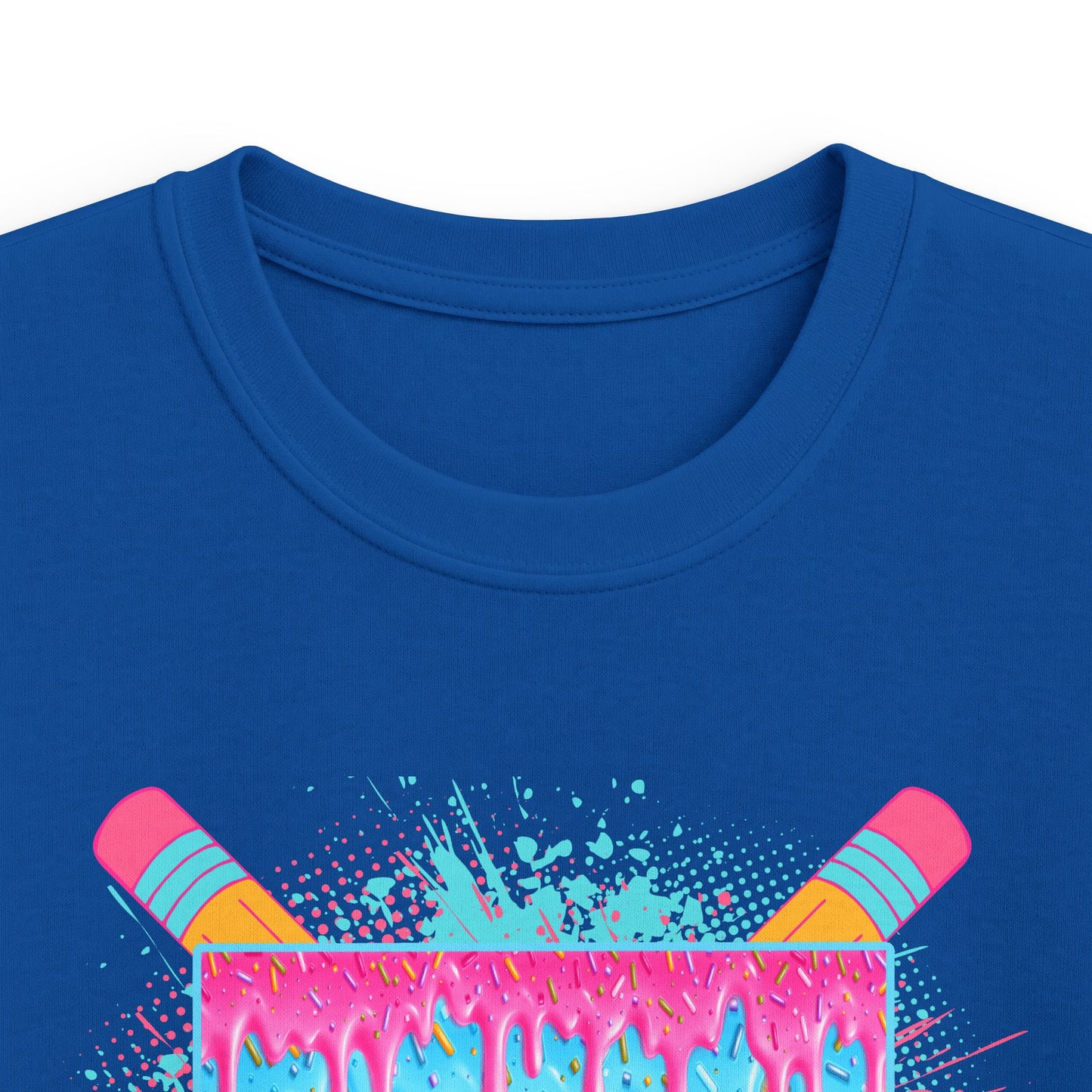 3rd Grade Vibes Kids T-Shirt — Colorful Back-to-School Design (Pencils & Drip)