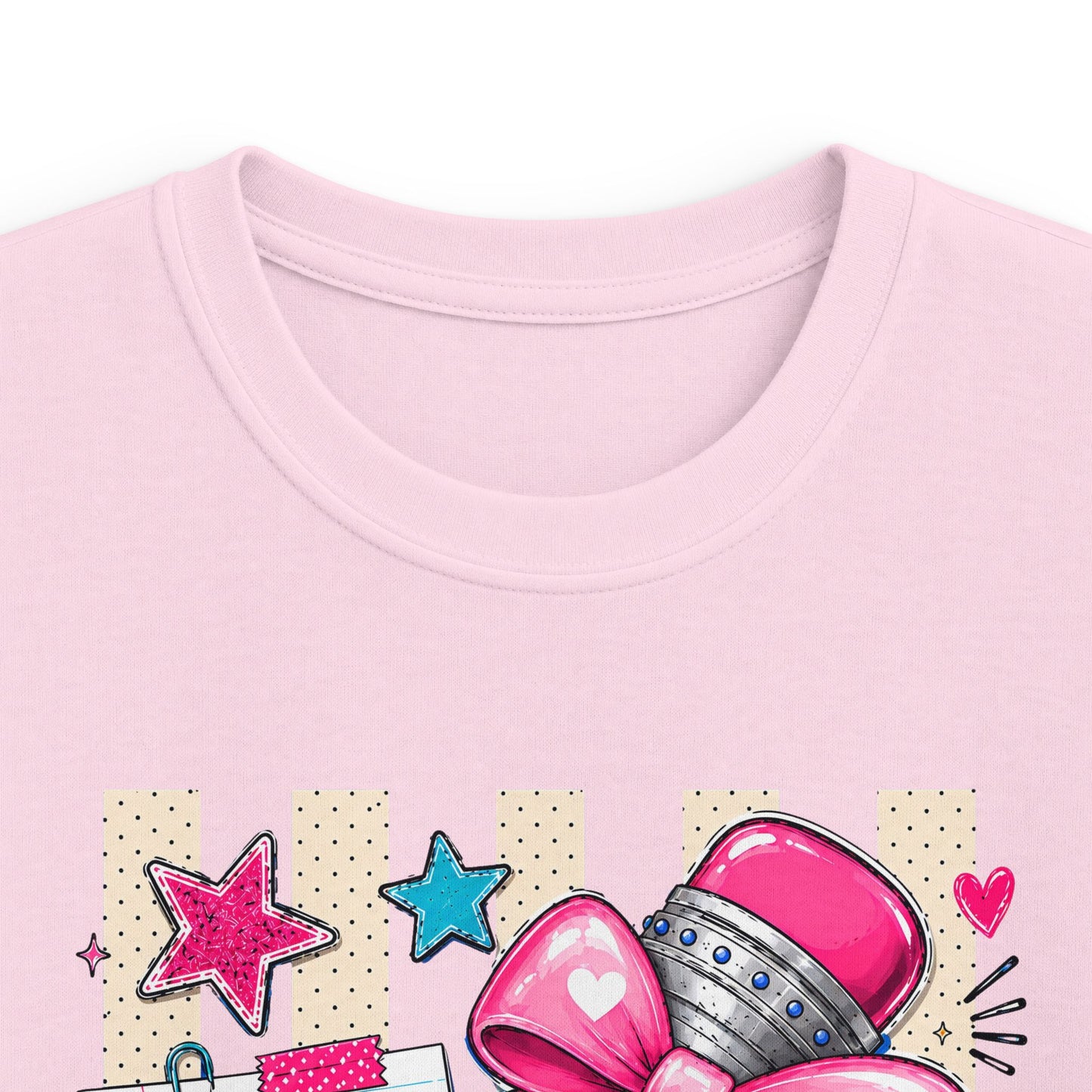 Pre-K Kids T-Shirt — Cute Pink Microphone & Pencil Back-to-School Tee