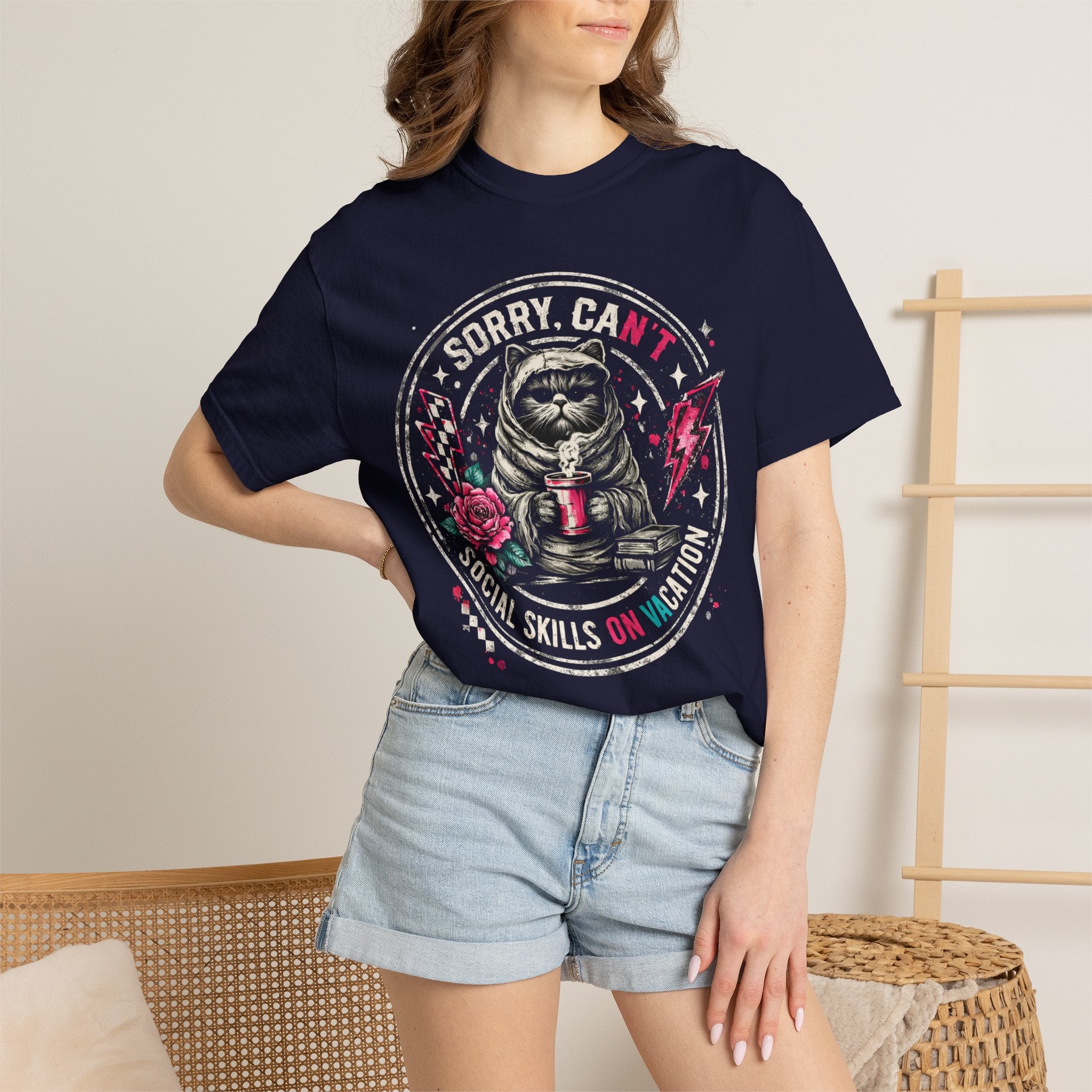 Sorry, Can’t — Social Skills On Vacation T-Shirt