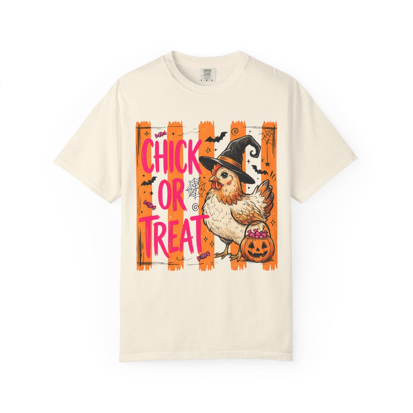 Halloween Chick T-Shirt – "Chick or Treat" Witch Chicken Pumpkin Tee