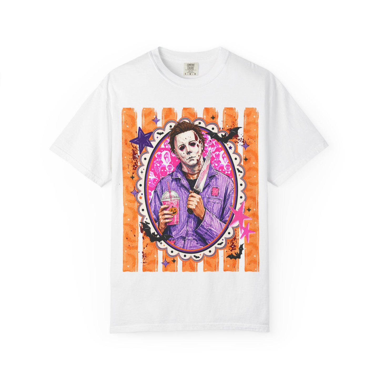Horror Portrait T-Shirt — Retro Masked Killer Graphic Tee