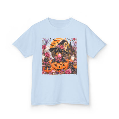 Kids Halloween Cat Witch T-Shirt