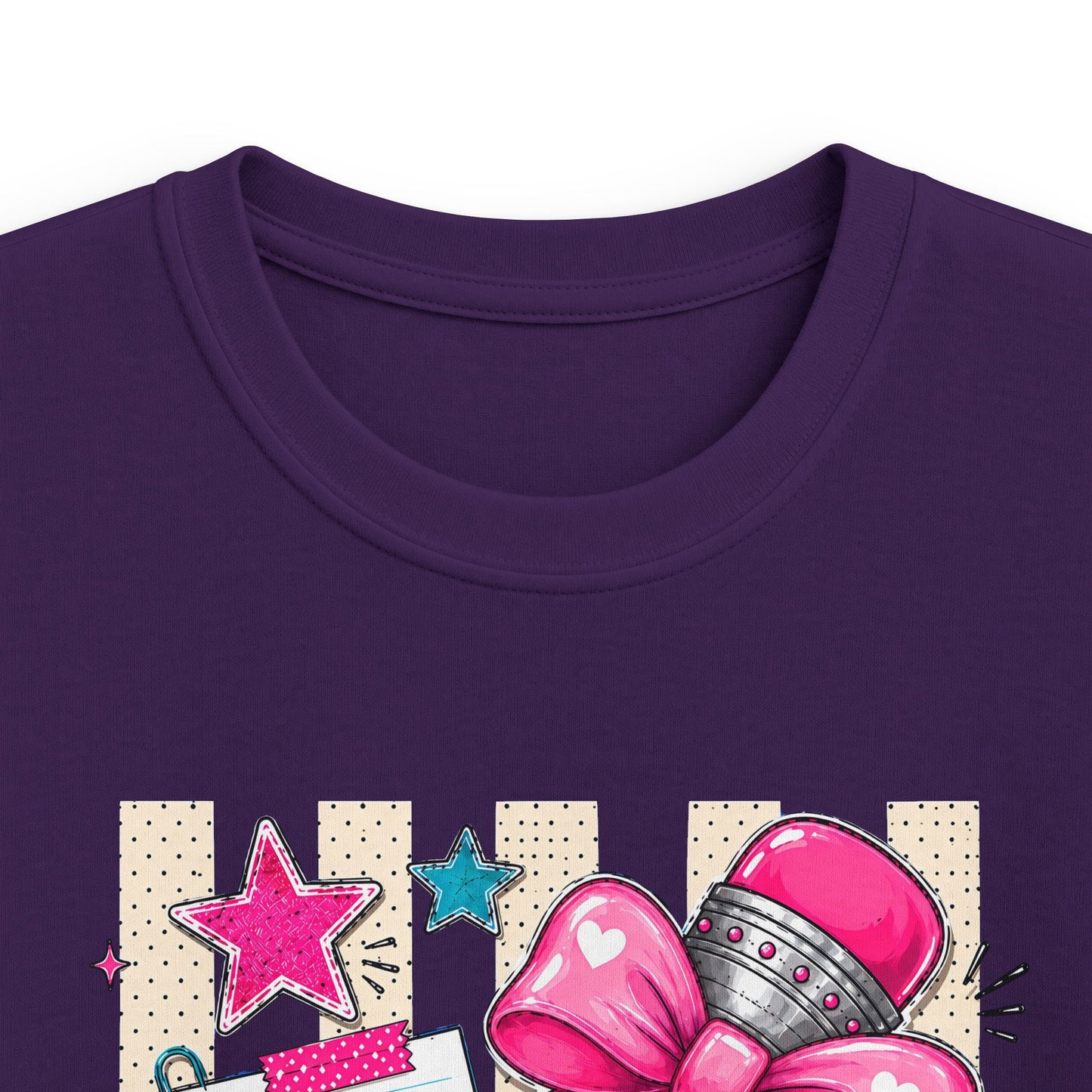 Fourth Grade Kids Tee — Cute Pink Bow & Pencil Back-to-School Shirt